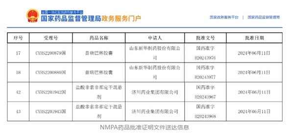 2個項目獲批，鹽酸非索非那定干混懸劑全國首家！